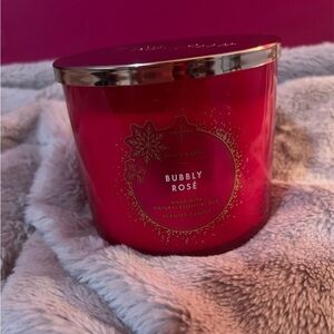 BBW Bubbly Rose 3-Wick Candle